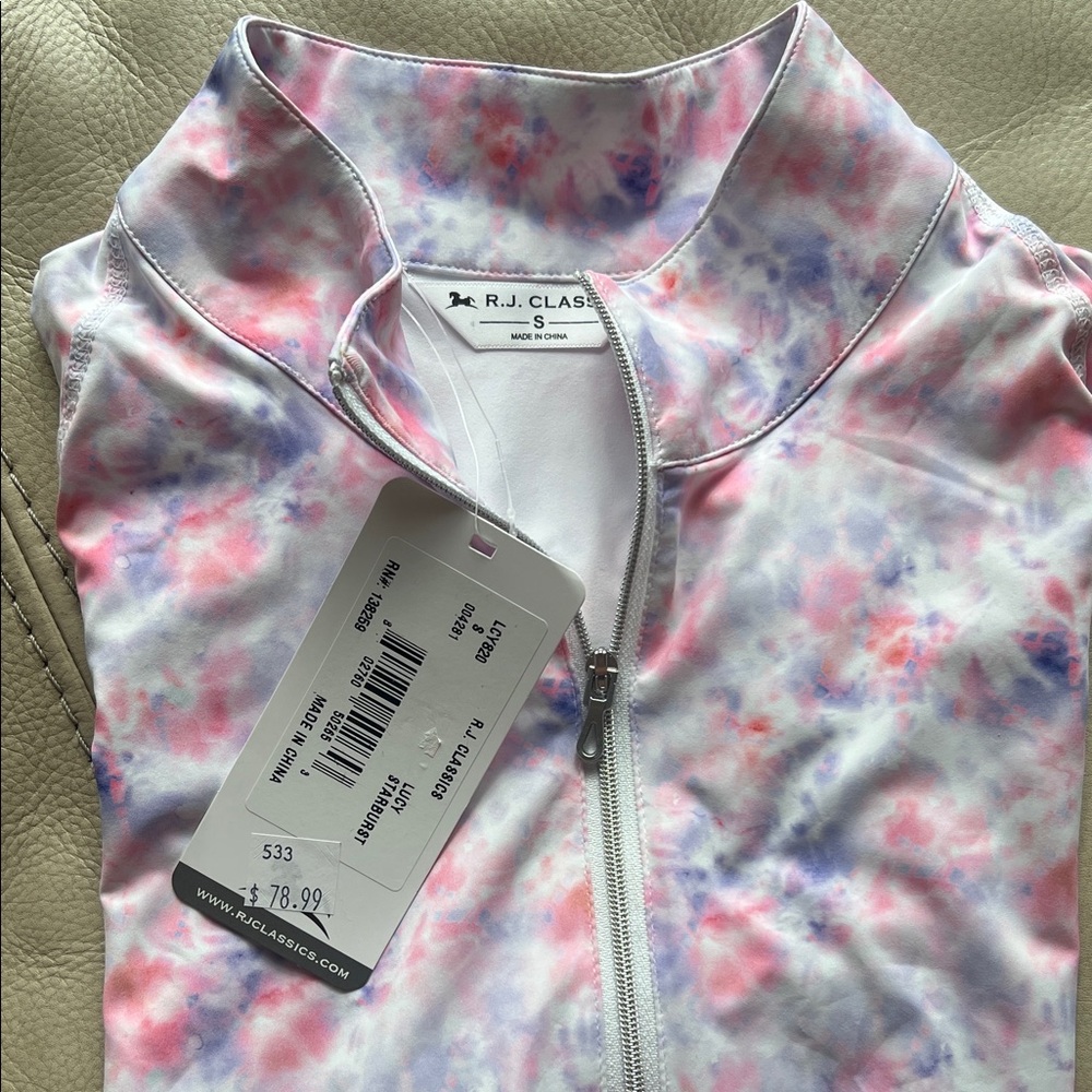 RJ Classics Women's Floral Short Sleeve Top . Horseback riding shirt. - Picture 8 of 9